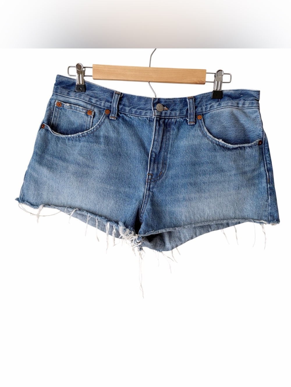 Madewell | Low Rise Boyfriend Denim Jean Shorts Distressed Cotton Size 29